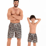 Family Matching Father Son Elastic Waistband Swimming Shorts Trunks Swimsuits
