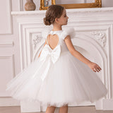 2-8T Kid Baby Girl Flying Sleeve Princess Birthday Party Performance Dress