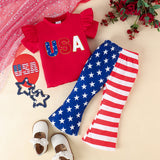 Baby Girl Summer Independence Day Star Flared 2 Pcs Set