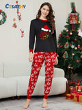 Family Matching Christmas Letters Snowflake Parent-child Printed Loungewear Pajamas