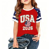 Kid Boy Girl USA Independence Day 250th Anniversary Short Sleeve T-Shirt Tops