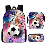 Kid School Satchel Street Tide Basketball Football Three-piece Set Schoolbag