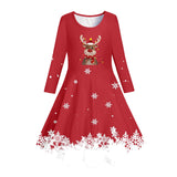 3-10Y Kid Girl  Christmas New Year Long Sleeve Dresses