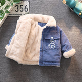 Kid Boys Jacket Winter Thickened Velvet Padded Coats