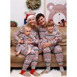 Family Matching European American Christmas Parent-Child Home Pajamas