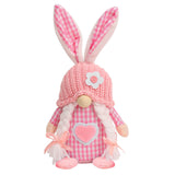 Easter Faceless Dolls Checkered Rabbit Desktop Ornaments Decorations