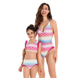 Family Matching Parent-child Mermaid Bikini Surfing Swimwear