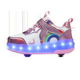 Kids Girl Runaway Mermaid Princess Roller Skates Charging Wheels Sneakers Shoes