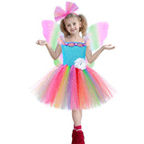 Kid Baby Girl Princess Festival Sequin Mesh Fluffy Dance Dress