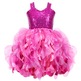 3-10T Kid Girl Rainbow Mesh Princess Halloween Ballet Dresses