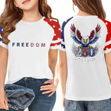 Kid Girl USA Independence Day 250th Anniversary Summer T-Shirt Tops