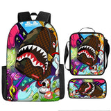 Kid Boy Girl Shark Cartoon Backpack School Bag