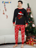 Family Matching Christmas Letters Snowflake Parent-child Printed Loungewear Pajamas