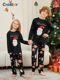 Family Matching Santa Claus Letter Deer Christmas Parent-child Loungewear Pajamas