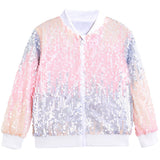1-14T Kid Baby Girls Sequined Trendy Fashion Coats Jackets