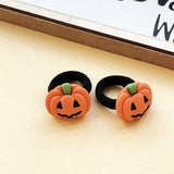 Cute Halloween Pumpkin Ghost Kids Hair Band Rubber Band Girl Headrope Headgear Set