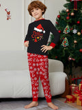 Family Matching Christmas Letters Snowflake Parent-child Printed Loungewear Pajamas