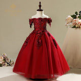 Kid Girl Princess Wedding Fluffy Host Piano Performance Dress