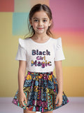 1-8Y Kid Girls Fashionable Foreign Summer Suit 2 Pcs Set