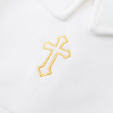 Baby Boy Cute Onesie White Formal Christ Baptism Set