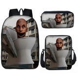 Kid Toilet Man Backpack Monitoring Man Schoolbags