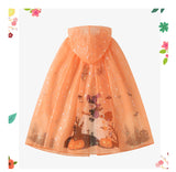 Children's Halloween Cloak Cloak Foreign Trade Children's Orange Pumpkin Broom Cartoon