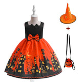 Halloween Dress Pumpkin Witch Cos Cartoon Dress Festival Costume