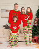 Family Matching Snowman Snowflake Letter Cartoon Christmas Printed Loungewear Pajamas