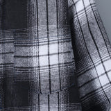 Boys and Children's New Long-sleeved Plaid Contrasting Color Hooded Two-piece Suit