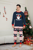 Family Matching Christmas Parent-child Santa Claus Snowflake Letter Print Loungewear Pajamas