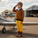 Men's Retro Pilot Costume Set Halloween Cosplay Costume