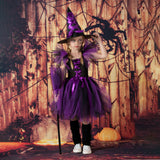 Halloween Kid Girl Costume Witch Festival Performance Dress