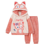 Kid Baby Girl Pajamas Autumn Winter Velvet Home Coral Pajamas