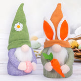 Easter Decorative Rabbit Egg Holding Doll Decoration Gift