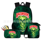 Kid Backpack Skull Halloween Large Capacity Splash Proof Schoolbags
