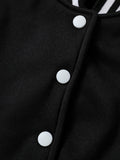 Kids INS Girls Baseball Jacket - Casual Sports School Uniform
