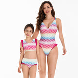 Family Matching Parent-child Mermaid Bikini Surfing Swimwear