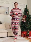 Family Matching Snowman Deer Printed Flower Loungewear Pajamas Set