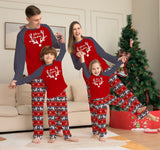 Family Matching Parent-Child Deer Christmas Long Sleeve Suit Loungewear Pajamas