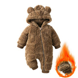 0-18M Baby Infant Fleece Autumn Winter Romper Outerwear