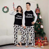 Family Matching Christmas Bear Letters Parent-child Pajamas