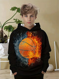 2-12T Kid Boys Long-sleeved Ball Print Leisure Sports Suit 2 Pcs Set