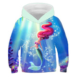1-12T Kid Baby Girl Mermaid 3D Digital Printing Hoodie