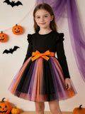 2-8T Kid Baby Girl Casual Mesh Halloween Dresses