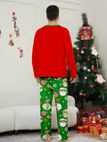 Family Matching Parent-child Christmas Santa Letter Printing Contrasting Holiday Pajamas