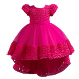 Kid Girls Wedding Trailing Performance Dresses