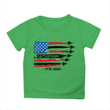 Kid Girl Boy 250th Anniversary Independence Day Printed Comfortable Casual T-Shirt