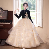 2-12T Kid Girls Evening High-end Light Luxury Niche Hos Princess Dresses