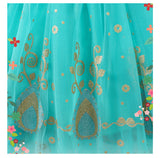 Jasmine Jasmine Princess Dress Lake Blue Sequin Short Sleeve Tutu Girls Halloween Cos Dress