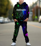 Children's Clothing Boys' Autumn Hooded Suit New Versatile and Handsome Two-piece Set